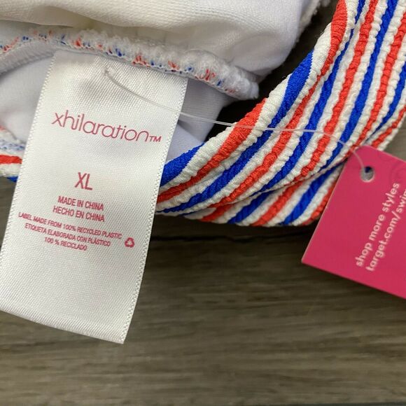 Xhilaration Bikini Top XL Red White Blue NEW NWT - Picture 6 of 9